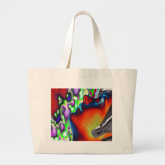 Lichtsnelheid grote Canvas tas (Voorkant)