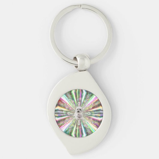 Lichtsnelheid Westie Terrier Hond Sleutelhanger (Voorkant)
