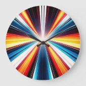 Lichtsnelheidsstrepen Kunst Grote Klok (Voorkant)