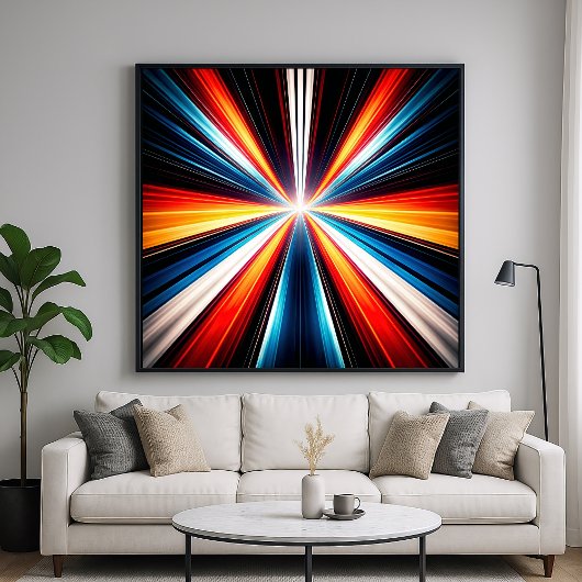 Lichtsnelheidsstrepen Kunst Poster