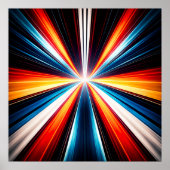 Lichtsnelheidsstrepen Kunst Poster (Voorkant)