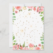 lichtspoeling slaperig unicorn virtueel baby showe kaart (Achterkant)