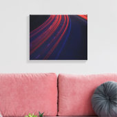 Lichtspoor voor het verkeer van voertuigen canvas afdruk (Insitu (Woonkamer))