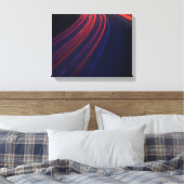 Lichtspoor voor het verkeer van voertuigen canvas afdruk (Insitu (Slaapkamer))