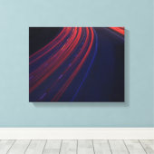 Lichtspoor voor het verkeer van voertuigen canvas afdruk (Insitu (Houten vloer))