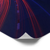 Lichtspoor voor het verkeer van voertuigen poster (Hoek)