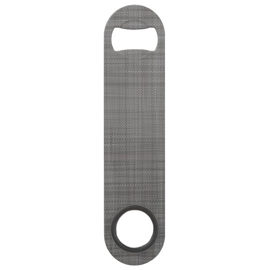 Lichtstaal Grijs Classy Chic Weave Patroon Speed Flessenopener (Achterkant)
