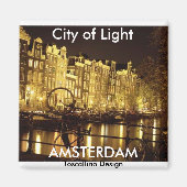 lichtstad (Amsterdam ) - Gepersonaliseerd Magneet (Voorkant)