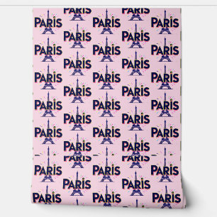 Lichtstad: Bold Paris Typography Art Behang