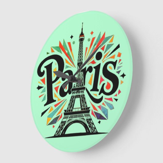 Lichtstad: Bold Paris Typography Art Grote Klok (Hoek)