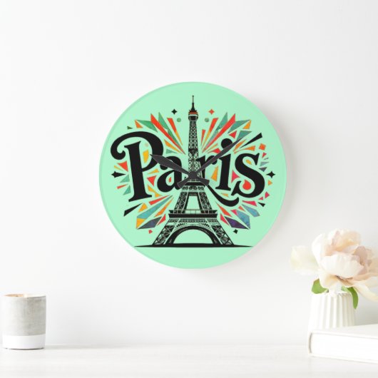 Lichtstad: Bold Paris Typography Art Grote Klok (Huis)