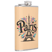 Lichtstad: Bold Paris Typography Art Heupfles (Rechts)