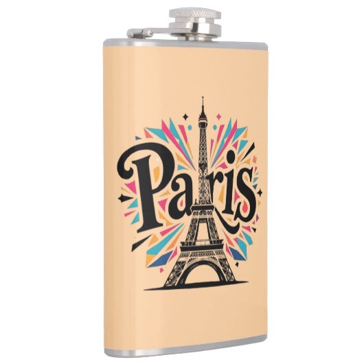 Lichtstad: Bold Paris Typography Art Heupfles (Rechts)