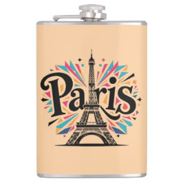 Lichtstad: Bold Paris Typography Art Heupfles