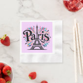 Lichtstad: Bold Paris Typography Art Servet (Insitu)