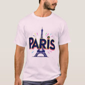 Lichtstad: Bold Paris Typography Art T-shirt (Voorkant)