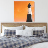 lichtstation van tybee canvas afdruk (Insitu (Slaapkamer))
