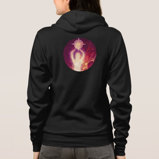 Lichtsterkte Paarse Hoodie (Achterkant)