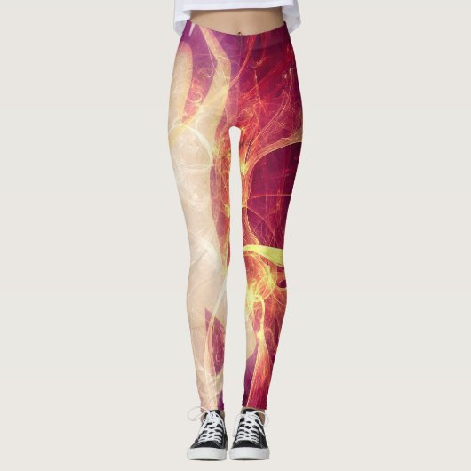 Lichtsterkte Paarse Leggings (Voorkant)