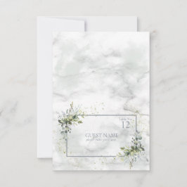 Lichtstoffige blauwe Eucalyptus Succulent Place Ca RSVP Kaartje