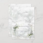 Lichtstoffige blauwe Eucalyptus Succulent Place Ca RSVP Kaartje (Voorkant / Achterkant)