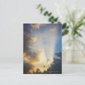 Lichtstraal door de wolken briefkaart (Staand voorkant)