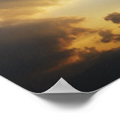 Lichtstraal door de wolken poster (Hoek)