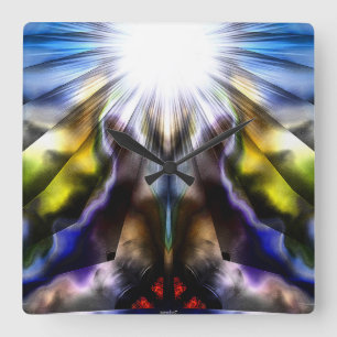 lichtstraal vierkante klok
