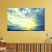 Lichtstralen Canvas Afdruk (Insitu (Woonkamer))