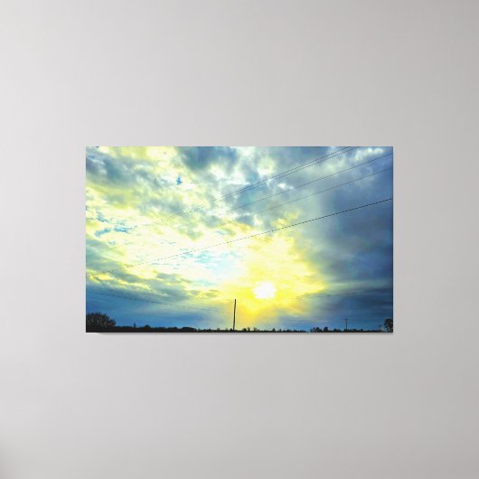 Lichtstralen Canvas Afdruk (Voorkant)