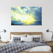 Lichtstralen Canvas Afdruk (Insitu (Slaapkamer))