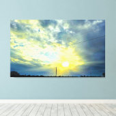 Lichtstralen Canvas Afdruk (Insitu (Houten vloer))