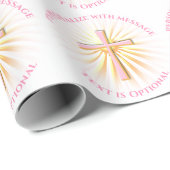 Lichtstralen van het religieuze kruis cadeaupapier (Rol Hoek)