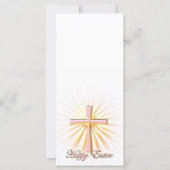 Lichtstralen van het religieuze kruis (op wit) (Voorkant)