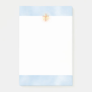 Lichtstralen van het religieuze kruis (W/wolken) Post-it® Notes
