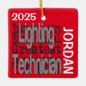 Lichttechnicus Extraordinaire CUSTOM Keramisch Ornament (Voorkant)