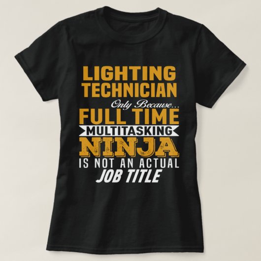 Lichttechnicus T-shirt (Design voorkant)