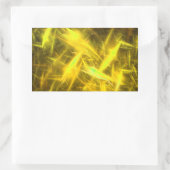 lichtteni Yellow Abstract Fractal Rectangle Sticke Rechthoekige Sticker (Tas)