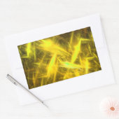 lichtteni Yellow Abstract Fractal Rectangle Sticke Rechthoekige Sticker (Envelop)