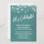 Lichttextuur Laten we Blauwgroen ontvangst vieren  Kaart (Voorkant)