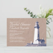 Lichttorenbridal Shower-uitnodigingen Kaart (Staand voorkant)