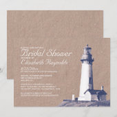 Lichttorenbridal Shower-uitnodigingen Kaart (Voorkant / Achterkant)