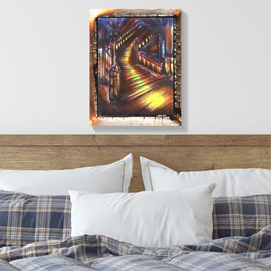 Lichttrappen Canvas Afdruk (Insitu (Slaapkamer))