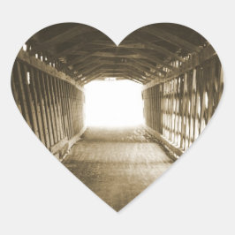 Lichttunnel Hart Sticker