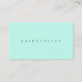 Lichtturquoise minimale elegantie visitekaartje (Voorkant)