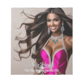 Lichtuitbarst Pageant Foto Handtekeningblok Notitieblok (Voorkant)