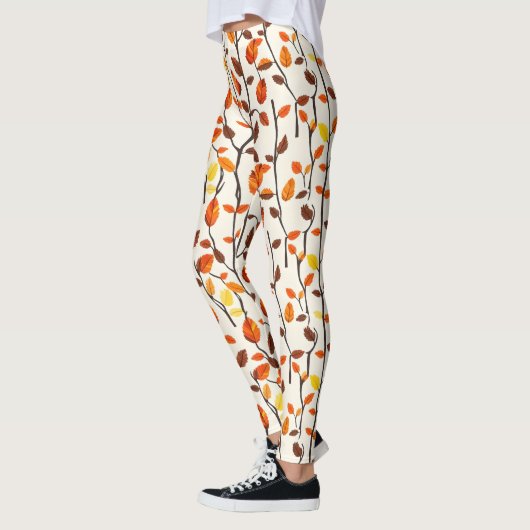 Lichtval bladeren patroon leggings (Links)