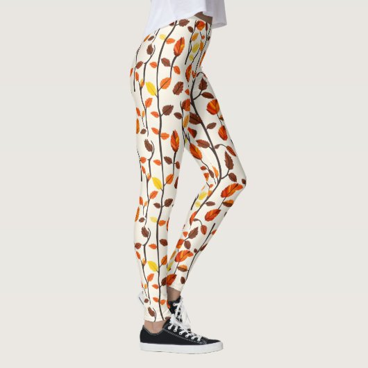 Lichtval bladeren patroon leggings (Rechts)