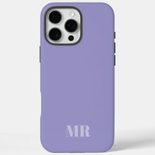 Lichtviolet monogram naam initialen iPhone 16 pro max hoesje