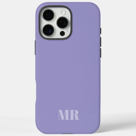 Lichtviolet monogram naam initialen Case-Mate iPhone case (Achterkant)